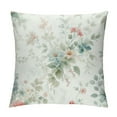 thumbnail image 1 of Leisuo  Pink Botanical Floral Flowers Green Tree Leaves Pattern Printed on White, Soft Microfiber Pillowcases White, 1 of 5