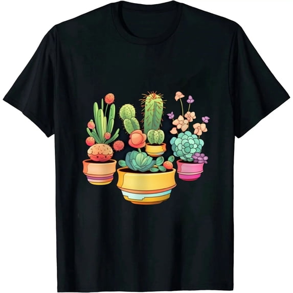 Leisuo Plant Lover Gift Women Florist Tshirt Gardener Gifts Plants T-Shirt black