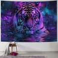 thumbnail image 1 of GOSMITH Psychedelic Tiger tapestry, Neon Tiger Art Wild Animal Wildlife Decor Tapestry Wall Hanging，Trippy Galaxy Space Decor for Bedroom Men Backdrop Posters for College Dorm Painting, 1 of 6