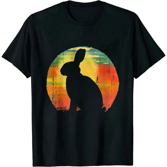 GOSMITH Rabbit Retro Vintage 80s Style Bunny Lover T-Shirt