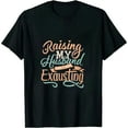 thumbnail image 1 of GOSMITH Raising my Husband is Exhausting Joke Wife Funny Saying T-Shirt Black black, 1 of 3
