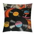 thumbnail image 1 of GOSMITH Record Square Cushion Covers Set of 2 Vintage Disc Print Reversible Throw Pillow Covers for Kids Decor CD Musical Pattern Pillow Covers Home Decor Guitar Instruments Popstar Party 18 x 18-Inch, 1 of 5