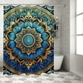 thumbnail image 1 of GOSMITH Retro Flowers Vintage Design Mandala Paisley Pattern Tribal Boho Abstract Circle Durable and Washable Shower Curtain Multiple Sizes White, 1 of 7