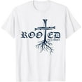 thumbnail image 1 of GOSMITH Rooted In Christ Christian Cross Religious Gifts T-Shirt 93783-white, 1 of 3