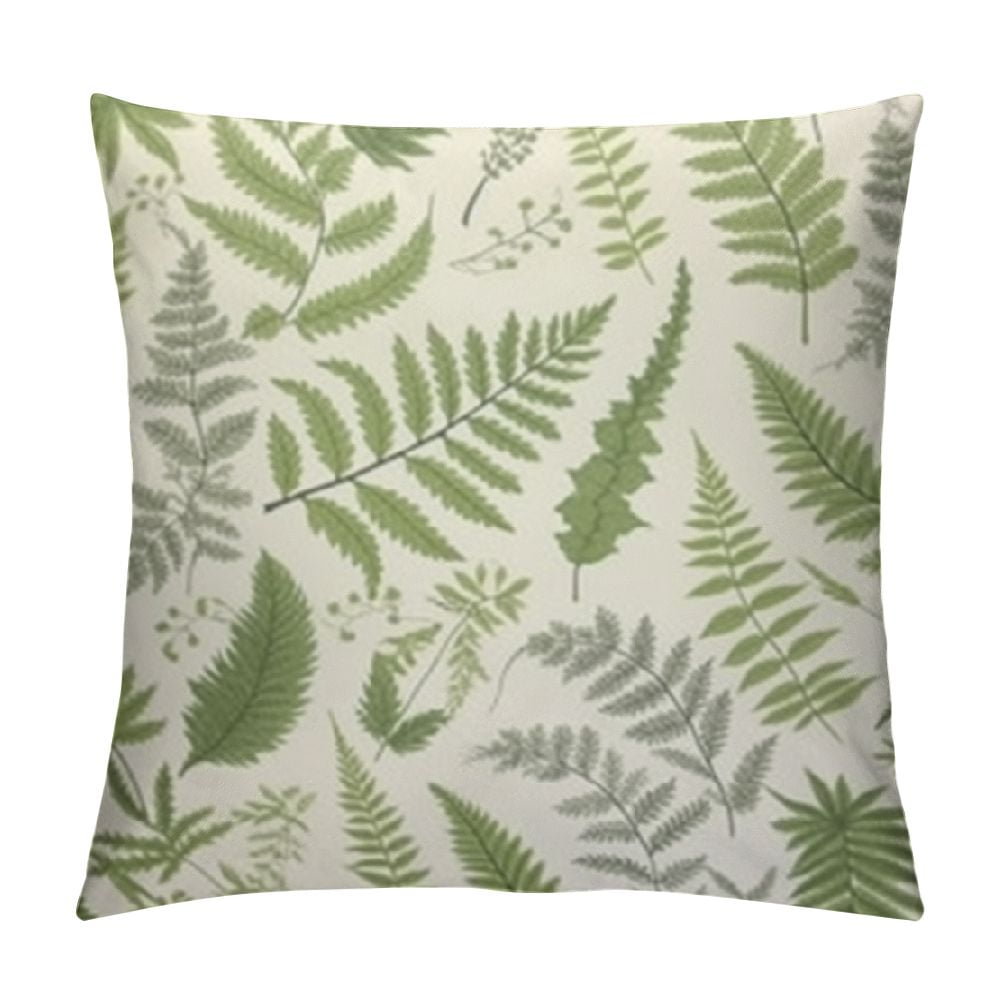 GOSMITH Sage Green Body Pillow Cover Leaves Tropical Plant Leaf