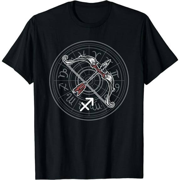 GOSMITH Sagittarius | Zodiac Sign Sagittari T-Shirt 143529-black