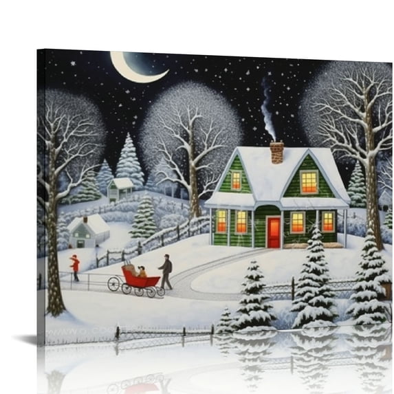 GOSMITH Santa Claus Coming to Town Christmas Wall Art