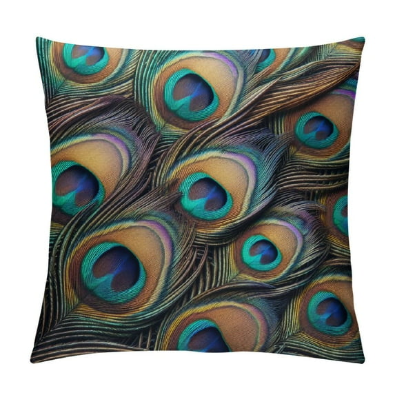 Leisuo case for Hair and Skin , Peacock Bird Feather Pillowcase Cases with Envelope Closure Soft Cooling Pillow Covers Gift for Women Men