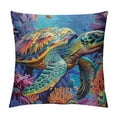 thumbnail image 1 of Leisuo  Sea Turtle Pillow Covers, Coastal Outdoor Pillow Covers, Sea Turtle Gifts, Turtle Gifts for Turtle Lovers, Sea Turtle Decor, Turtle Decor for Home White, 1 of 5