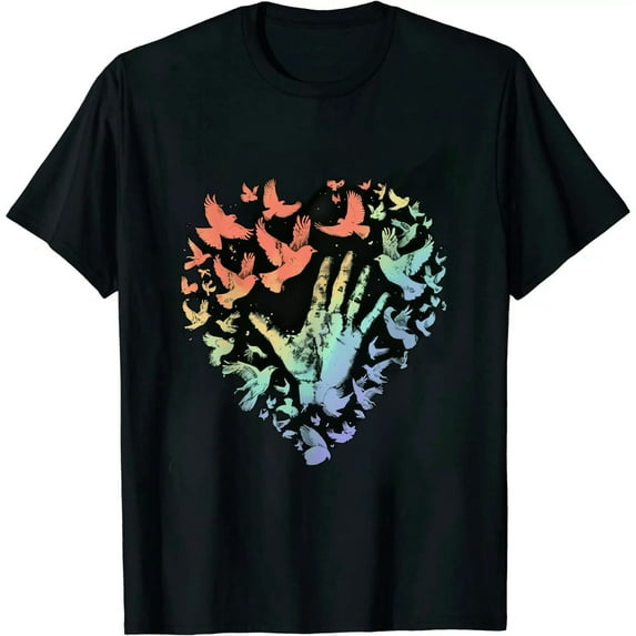 GOSMITH Sign Languages Teacher Linguist Heart Hand Sign Interpreter T-Shirt