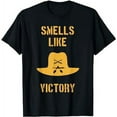 thumbnail image 1 of Leisuo Smells like Victory T-Shirt Classic Fit Round Neck 100% Cotton black, 1 of 5