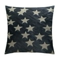 thumbnail image 1 of GOSMITH  Soft Chenille Decorative Patriotic Throw Pillow Cover Case Geometric Stars July 4th Accent Square Cushion Cover Case Sham for Couch Sofa Bed Car Blue, 1 of 5