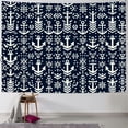 thumbnail image 1 of GOSMITH Soft Cushion Anchor Navy Blue White Nautical Tapestries Painting, 1 of 6