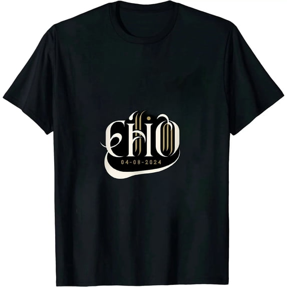 GOSMITH Solar Eclipse 2024 Shirt State Ohio Total Solar Eclipse T-Shirt