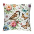 thumbnail image 1 of GOSMITH  Spring Saying Flowers Butterfly Pink Throw Pillow Covers, Home Sweet Home Cushion Case for Sofa Couch, 1 of 5