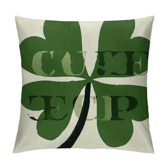 Leisuo St. Patrick's Day Green Clover, Four-Leaf Clover Pillowcase Home Bedroom Living Room Sofa Pillowcase Decoration