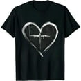thumbnail image 1 of GOSMITH Stylish Cross In Heart Christian T-Shirt T-Shirt, 1 of 3