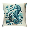thumbnail image 1 of GOSMITH  Summer Pillow Covers Seahorse Whale Dolphin Throw Pillow Covers Ocean Summer Farmhouse Cushion Case Decor for Sofa Couch, 1 of 5