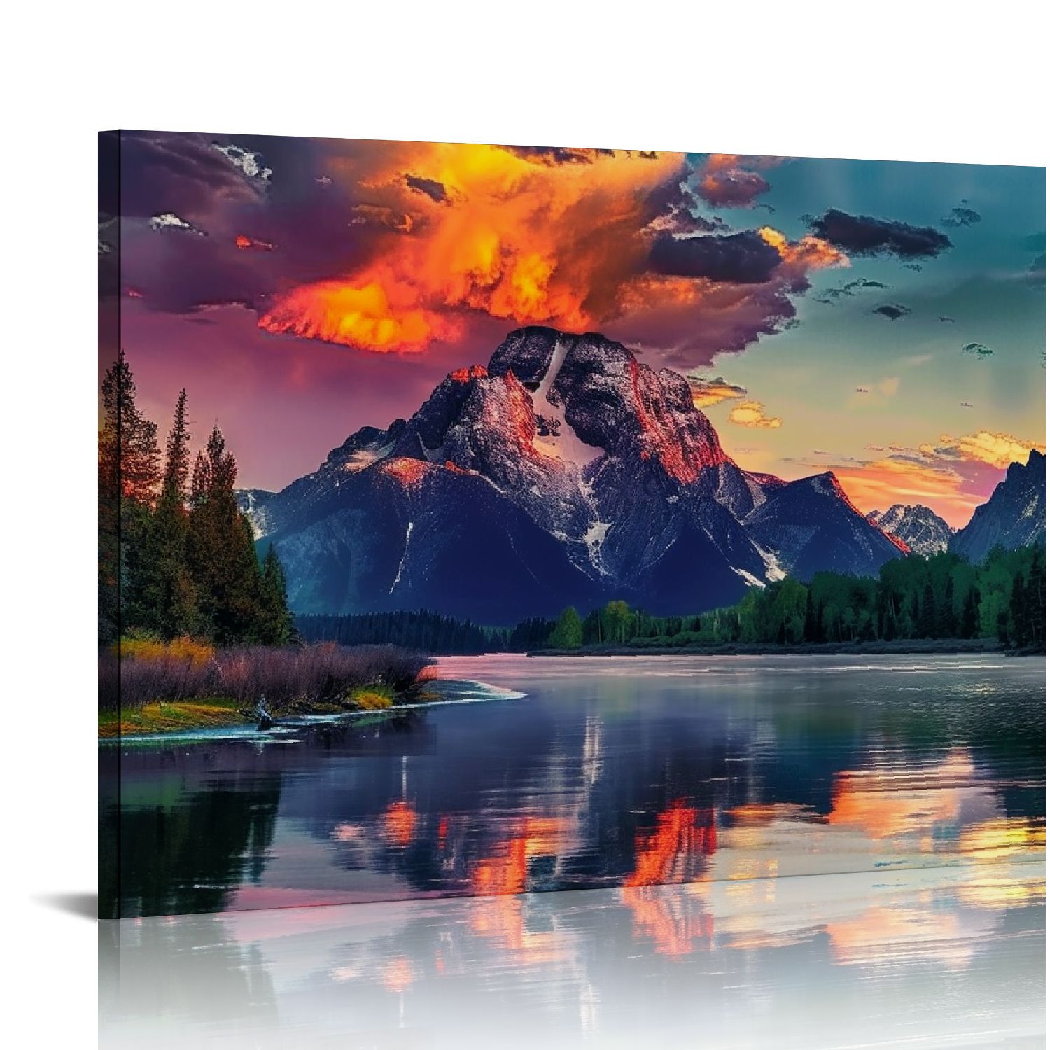 GOSMITH Sunset Landscape Canvas Wall Art for Living Room Wall Decor ...