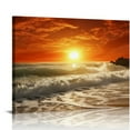 thumbnail image 1 of GOSMITH Sunset Ocean Beach Seascape Modern Wall Art Poster Landscape Canvas Posters and Prints Bedroom Paintings Decorative Picture for Home Living Room Decor, 1 of 4