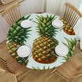thumbnail image 1 of GOSMITH Tablecloths Pineapple Print Tassel Colorful Round Table Cover White, 1 of 7
