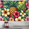 thumbnail image 1 of GOSMITH Tapestry Wall Hanging Pineapples Square Tropical Palm Leaves and Flowers Painting, 1 of 6