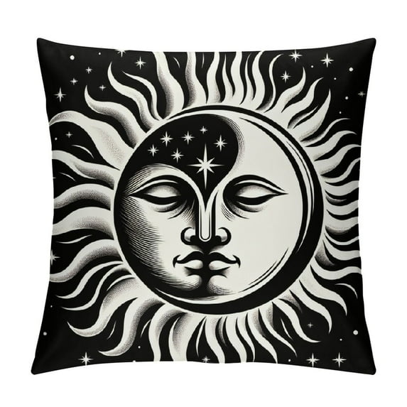 Leisuo Tarot Moon Art Throw Pillow Case,Gifts Daughter Sister, Mom, Wife, Astrology Tarot Lovers Gifts,Tarot Art Cushion Cover for Sofa Couch Bed College Dorm Decor