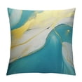 thumbnail image 1 of GOSMITH Teal Marble Turquoise Gold Throw Pillow Coveof  Decorative Pillow Case Cushion Cover for Sofa Bedroom Living Room Couch Chair Office, 1 of 5