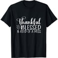 thumbnail image 1 of GOSMITH Thankful Blessed and Kind of a Mess Funny Fall T-Shirt 214204-black, 1 of 3