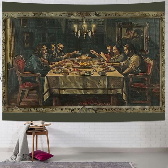 GOSMITH . The Last Supper V European Tapestry Viscose Painting