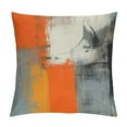 thumbnail image 1 of GOSMITH  Throw Pillow Cover,Abstract Orange Gray Painting,Durable Square Decorative Pillowcase,Modern Holiday Pillowcase for Couch Car Living Room and Outdoor, 1 of 5