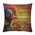 thumbnail image 1 of GOSMITH  Throw Pillow Cover Colorful Collage with Music Notes and The Violin Clef Decorative Pillow Cases Home Decor Square 18x18 Inches Pillowcases, 1 of 5