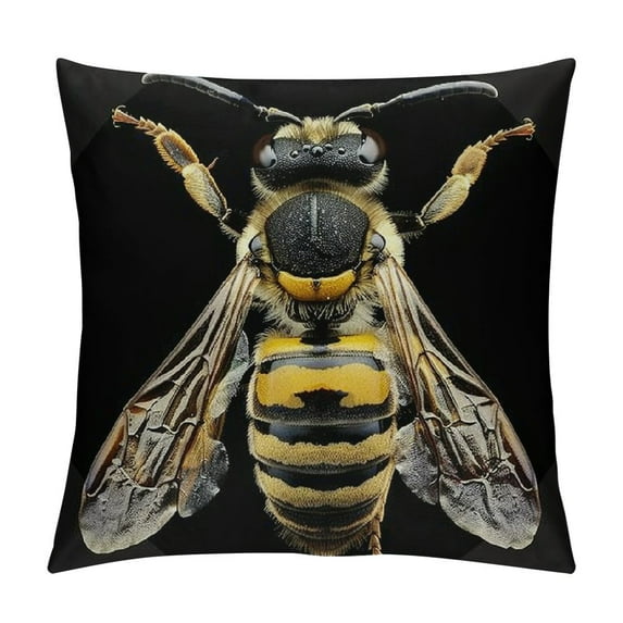 GOSMITH Throw Pillow Cover - Cuckoo Bee Insect Macro Triepeolus Simplex Wildlife