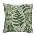 thumbnail image 1 of Leisuo Throw Pillow Cover Green Leaf Floral in Vintage Style Leaves and Herbs Seeded Eucalyptus Fern Maidenhair Decorative Pillow Case Home Decor Square Pillowcase White, 1 of 5