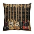 thumbnail image 1 of Leisuo Throw Pillow Cover Guitar Music Musical Instruments Cool Show Square Pillow Case Cushion Cover for Home Car Decorative white, 1 of 5