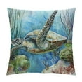 thumbnail image 1 of GOSMITH  Throw Pillow Cover Sea Turtle Ocean Theme Nautical Animal Underwater Marine Plants Seaweed Pattern Wildlife Decor Lumbar Pillow Case Cushion for Sofa Couch Bed, 1 of 5