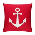 thumbnail image 1 of GOSMITH  Throw Pillow Cover White Anchor Red Background Decorative Pillow Case Home Decor Pillowcase, 1 of 5