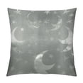 thumbnail image 1 of GOSMITH  Throw Pillow Covers Cases for Couch Sofa Home Decor Modern Shining &amp; Dull Contrast Stars &amp; Moon Silver Gray, 1 of 5