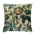 thumbnail image 1 of Leisuo  Throw Pillow Covers Paris French Botanical Floral Victorian Bird Rose Gardens Green Flower Decorative Pillow Cases Home Decor Square Pillowcases White, 1 of 5