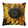 thumbnail image 1 of GOSMITH  Throw Pillow Covers Sunflower Yellow Black Sun Flowers Decor Pillowcases Square Hidden Zipper Home Cushion Decorative Pillowcase, 1 of 5