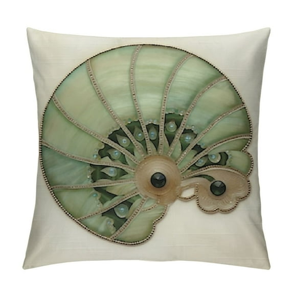 GOSMITH  Throw Pillow Covers Vintage Coastal Nautical Beach Shell Pillow Cases Square Cushion Cases Burlap Toss for Living Room,Couch and Bed