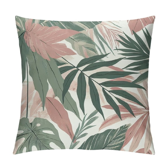 GOSMITH Throw Pillow Covers Vintage Palm Banana Leaves Cushion Pillow Case Home Decor Pillowcase