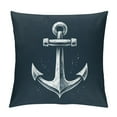 thumbnail image 1 of GOSMITH  Throw Pillow Covers White Nautical Anchor Navy Blue Background Square Pillowcase for Home Decor Sofa Car Bedroom Pillow case, 1 of 5