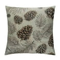 thumbnail image 1 of Leisuo Throw Pillows Cover Cone Eve Pine Fir Christmas Tree Cedar Nature Pattern Holiday Winter Evergreen Branch Cushion Case for Fall Home Decor, 1 of 5
