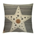 thumbnail image 1 of GOSMITH  Ticking Stripe Star Throw Pillow Cover, 1 of 5