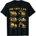 thumbnail image 1 of GOSMITH Toddler Kids Says I Am Construction Bible Verse T-Shirt black, 1 of 3