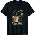 thumbnail image 1 of GOSMITH Total Solar Eclipse 2024 Cat Light Black T-Shirt, 1 of 3