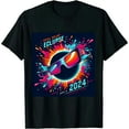 thumbnail image 1 of GOSMITH Total Solar Eclipse Texas 2024 Colorful Eclipse 04 08 24 T-Shirt, 1 of 3