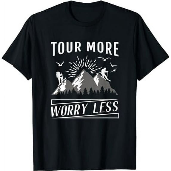 Leisuo Touring Ski Tour More Mountain Landscape T-Shirt black