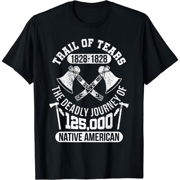 GOSMITH Trail Of Tears The Deadly Journey Native American T-Shirt black-174522